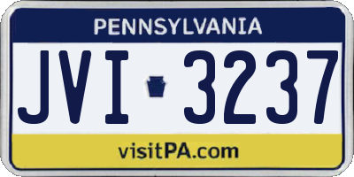 PA license plate JVI3237