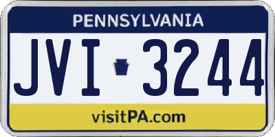 PA license plate JVI3244