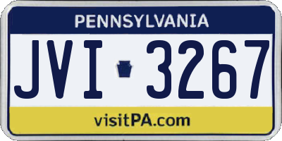 PA license plate JVI3267