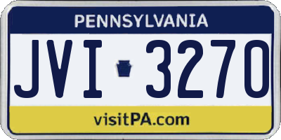 PA license plate JVI3270