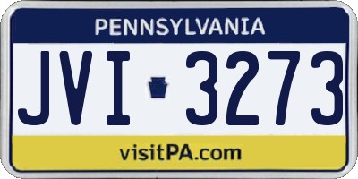 PA license plate JVI3273