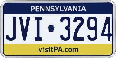 PA license plate JVI3294