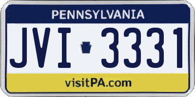PA license plate JVI3331