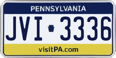 PA license plate JVI3336