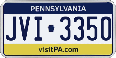 PA license plate JVI3350