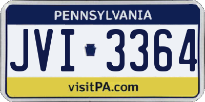 PA license plate JVI3364