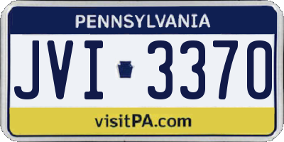 PA license plate JVI3370
