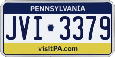 PA license plate JVI3379