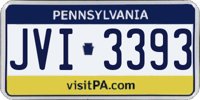PA license plate JVI3393