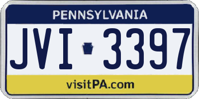 PA license plate JVI3397