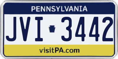PA license plate JVI3442