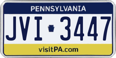 PA license plate JVI3447