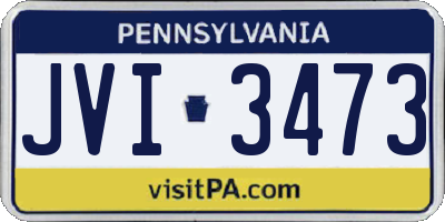 PA license plate JVI3473