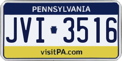 PA license plate JVI3516