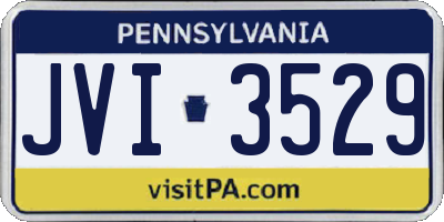 PA license plate JVI3529