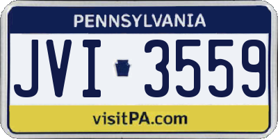 PA license plate JVI3559