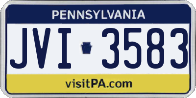 PA license plate JVI3583