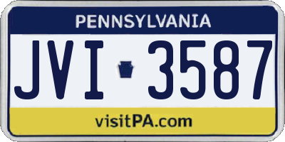 PA license plate JVI3587