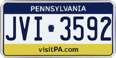 PA license plate JVI3592