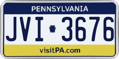 PA license plate JVI3676