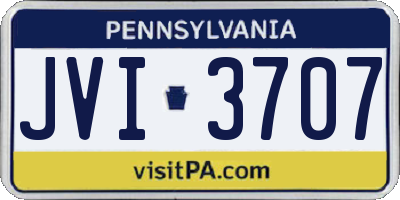 PA license plate JVI3707