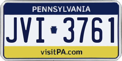 PA license plate JVI3761
