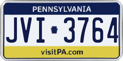 PA license plate JVI3764