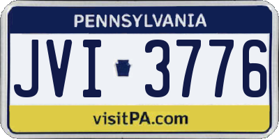 PA license plate JVI3776
