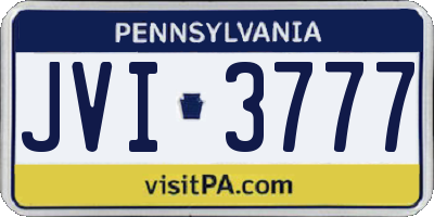 PA license plate JVI3777