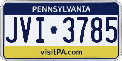 PA license plate JVI3785