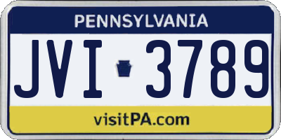 PA license plate JVI3789
