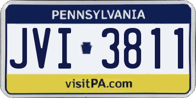 PA license plate JVI3811