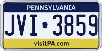PA license plate JVI3859