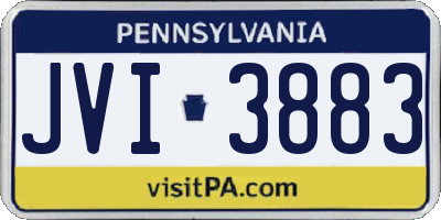 PA license plate JVI3883