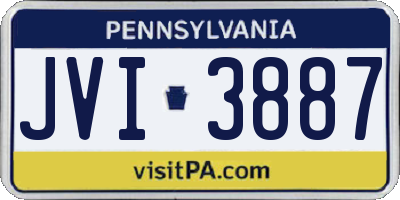 PA license plate JVI3887
