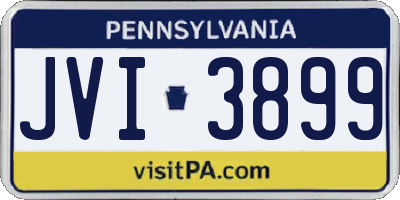 PA license plate JVI3899