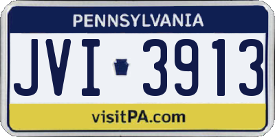 PA license plate JVI3913