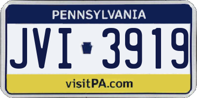 PA license plate JVI3919