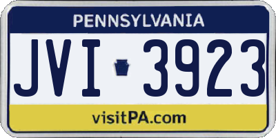 PA license plate JVI3923