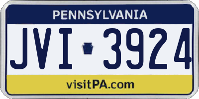 PA license plate JVI3924