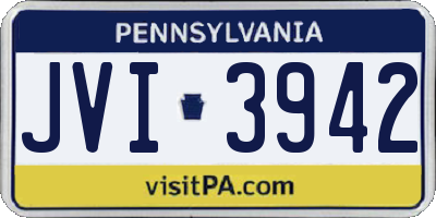 PA license plate JVI3942