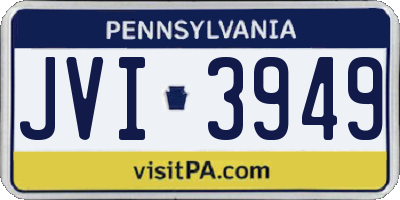 PA license plate JVI3949