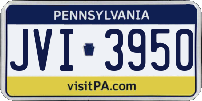 PA license plate JVI3950