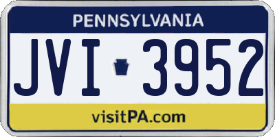 PA license plate JVI3952