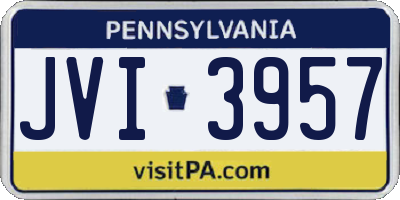 PA license plate JVI3957