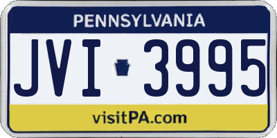 PA license plate JVI3995