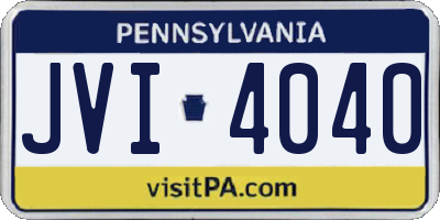 PA license plate JVI4040