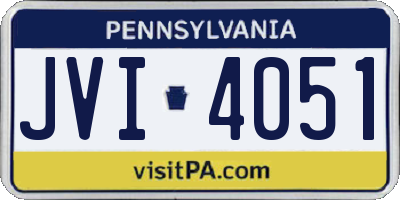 PA license plate JVI4051