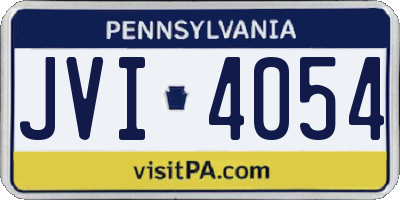 PA license plate JVI4054