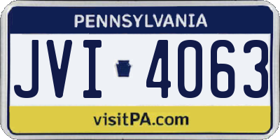 PA license plate JVI4063